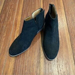 Susina Women’s Suede Leather Black Ankle Boots Booties Size 7M